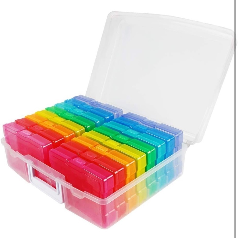 Plastic multi color photo organizer- brand new